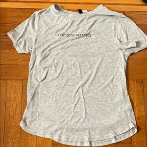 Gray “unicorns are real” t-shirt